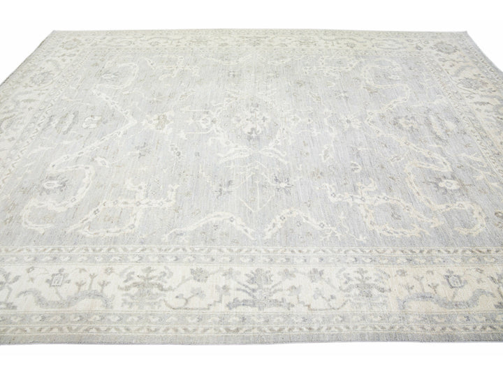 Modern Oushak Wool Rug 8 X 12