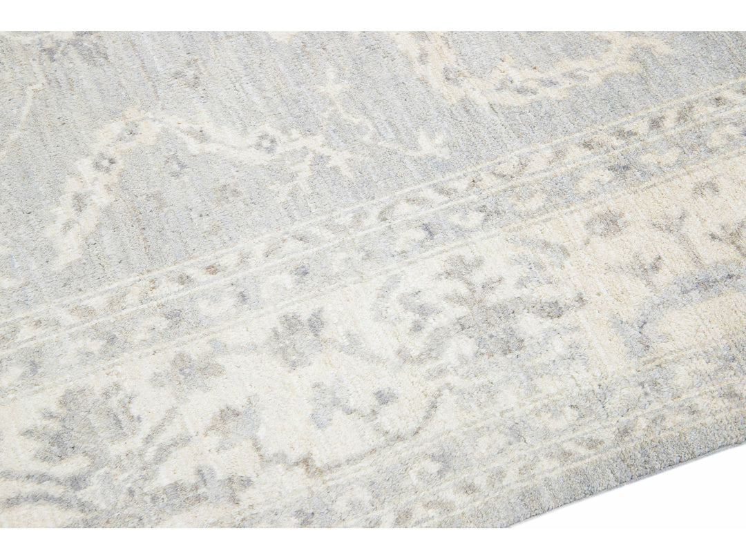 Modern Oushak Wool Rug 8 X 12