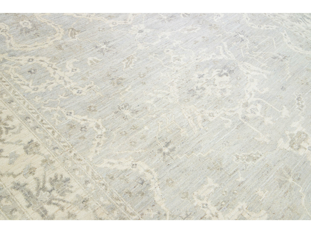 Modern Oushak Wool Rug 8 X 12