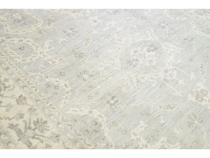Modern Oushak Wool Rug 8 X 12