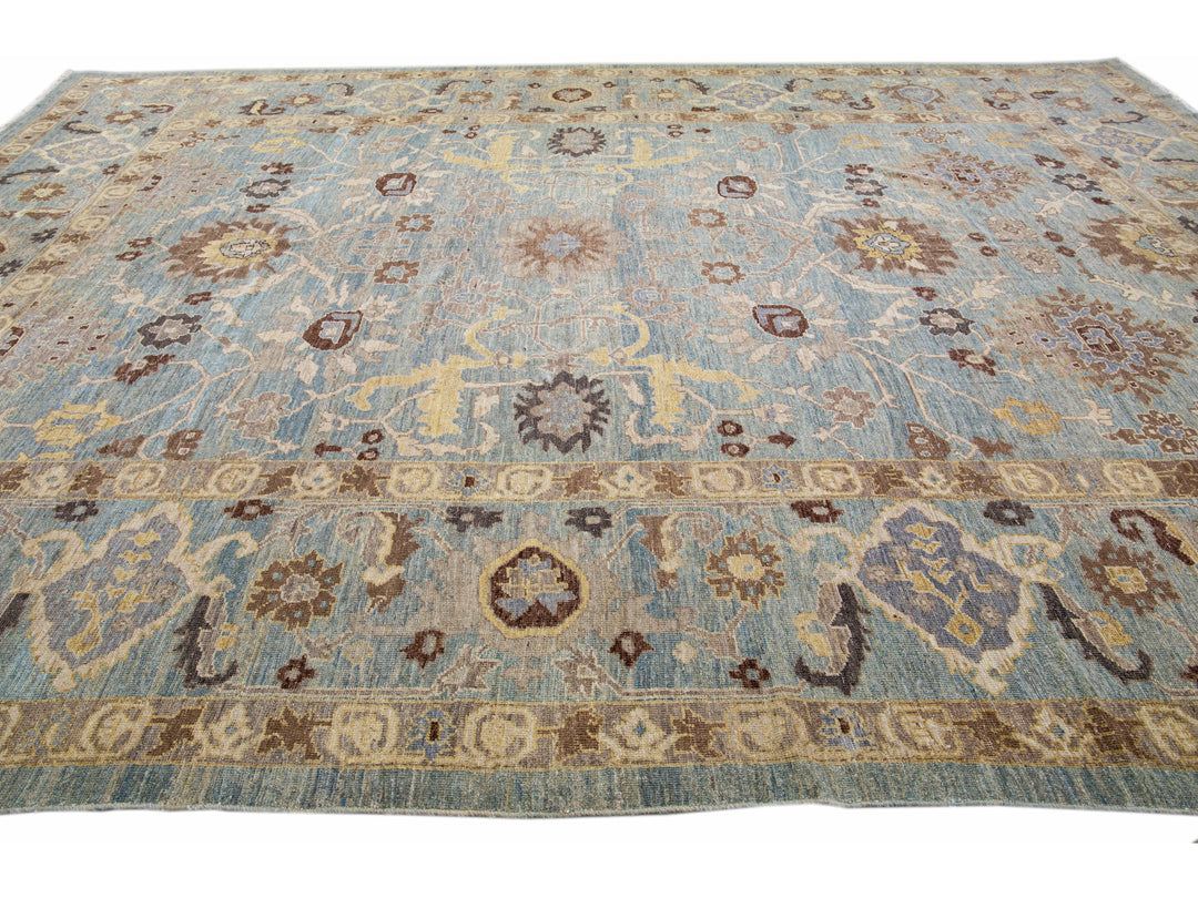 Modern Sultanabad Wool Rug 12 X 17