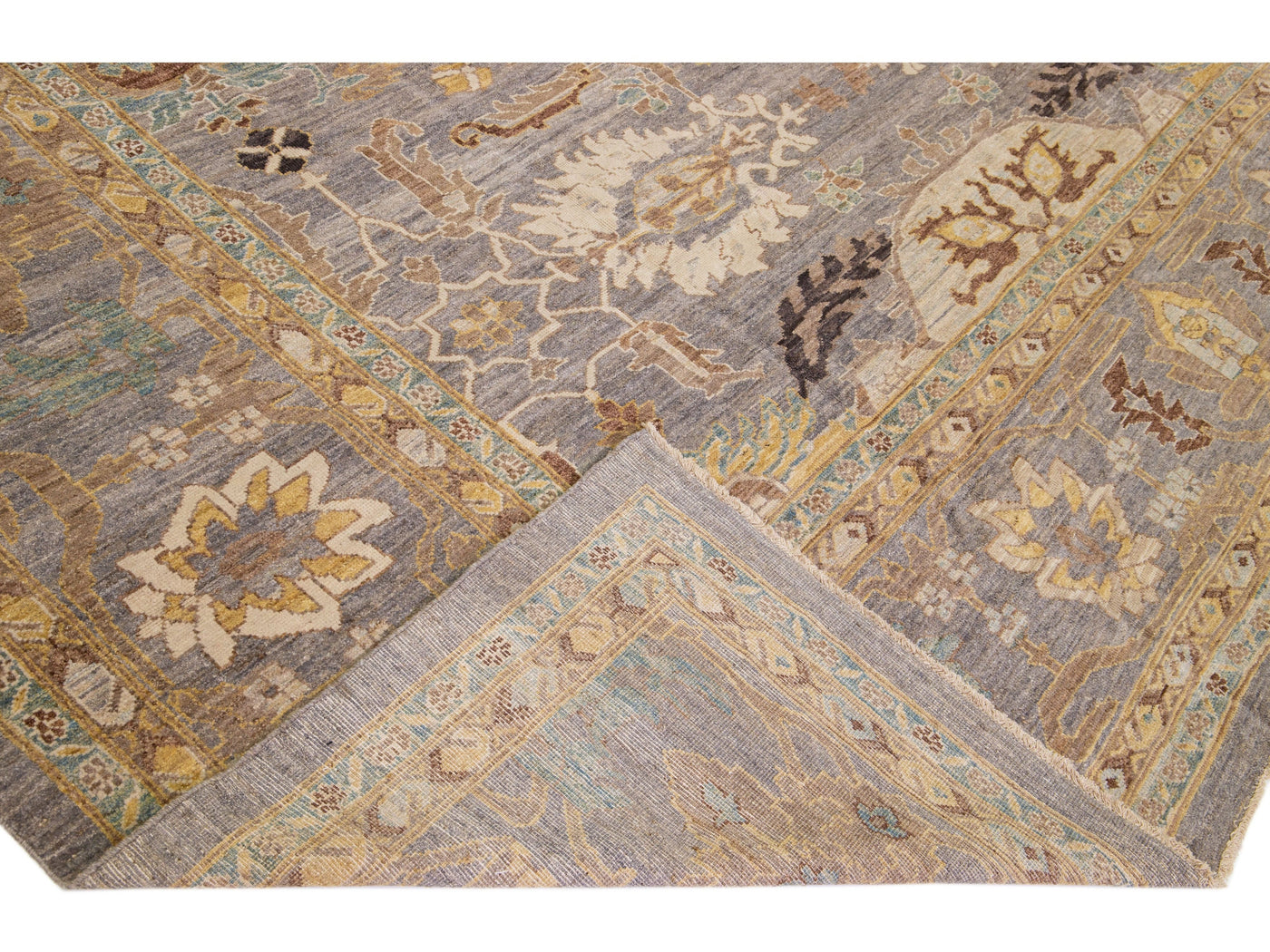 Modern Sultanabad Wool Rug 13 X 18