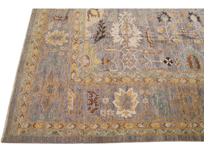 Modern Sultanabad Wool Rug 13 X 18