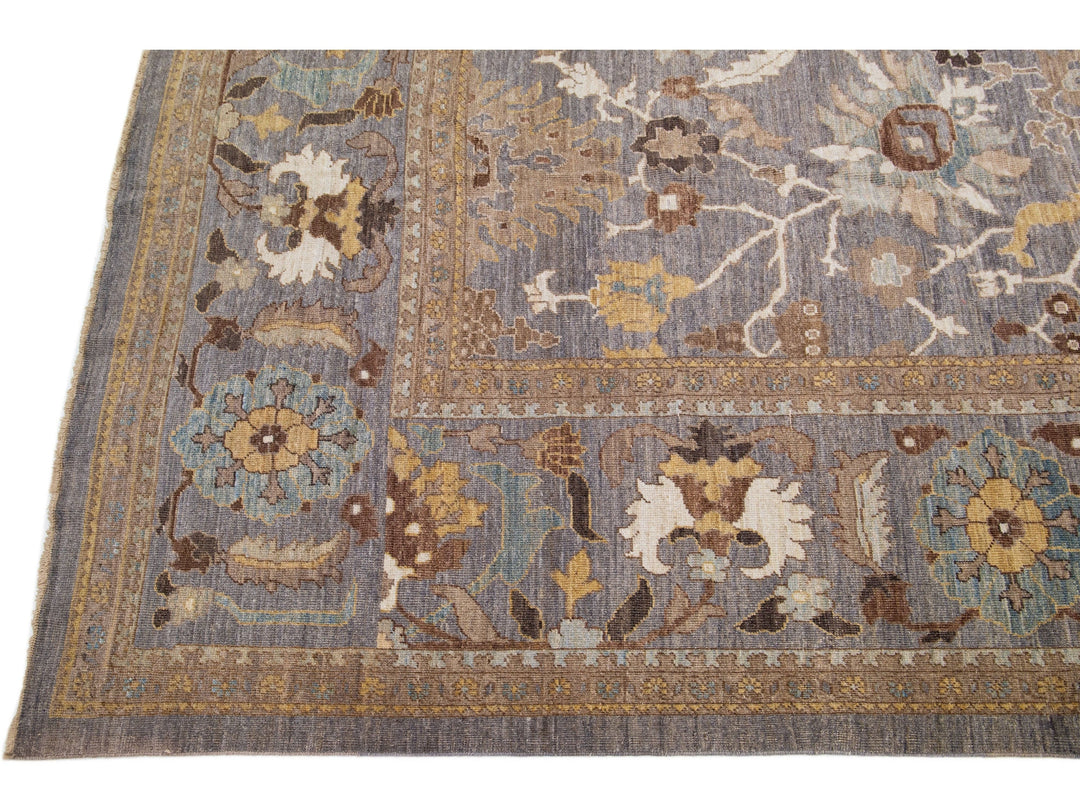 Modern Sultanabad Wool Rug 12 X 19