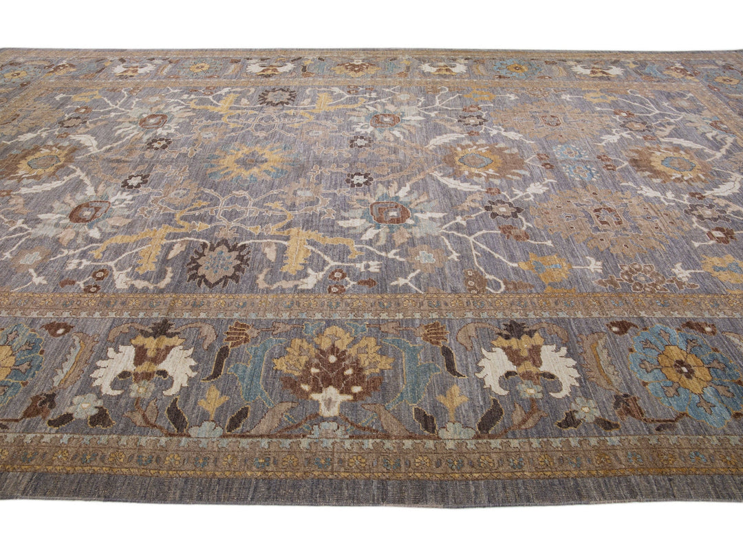 Modern Sultanabad Wool Rug 12 X 19