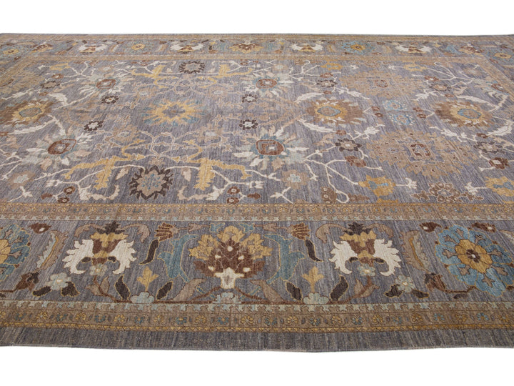 Modern Sultanabad Wool Rug 12 X 19