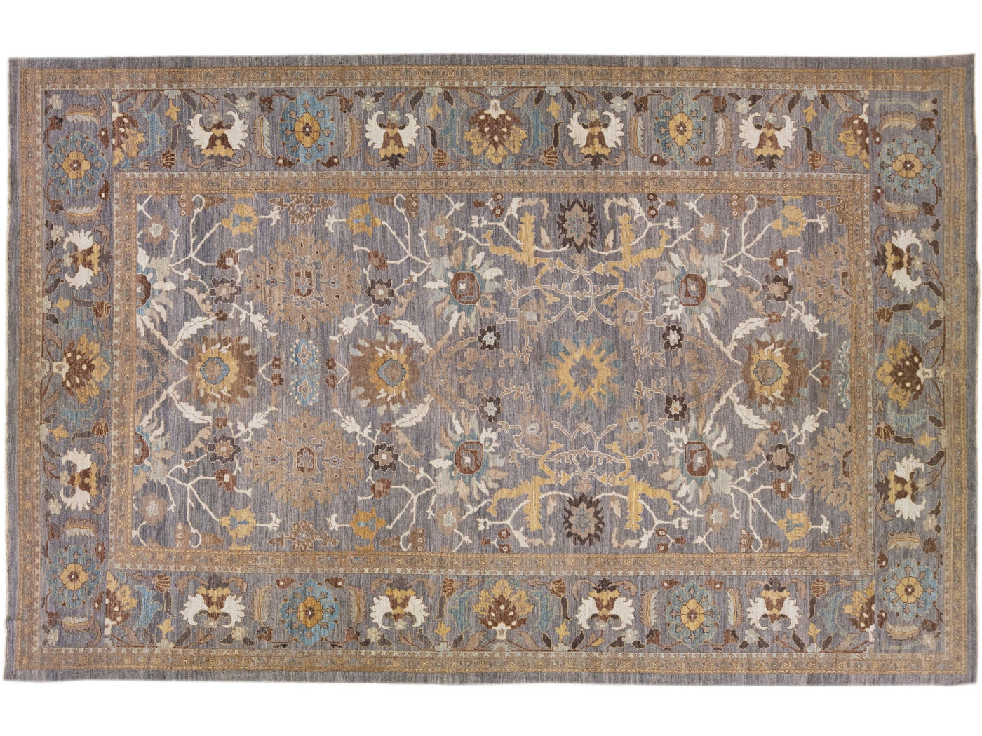 Modern Sultanabad Wool Rug 12 X 19