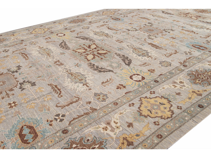 Modern Sultanabad Wool Rug 13 X 24