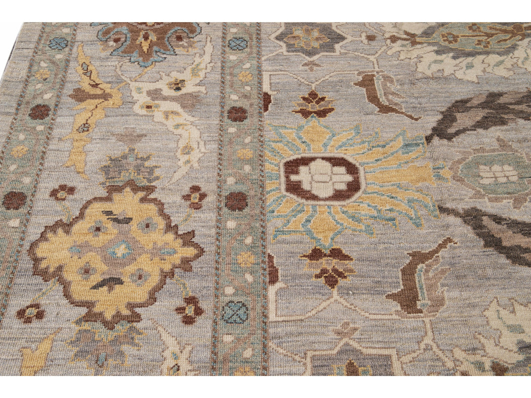 Modern Sultanabad Wool Rug 13 X 24