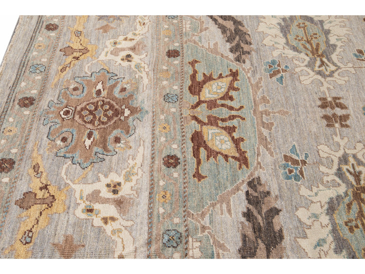 Modern Sultanabad Wool Rug 13 X 24