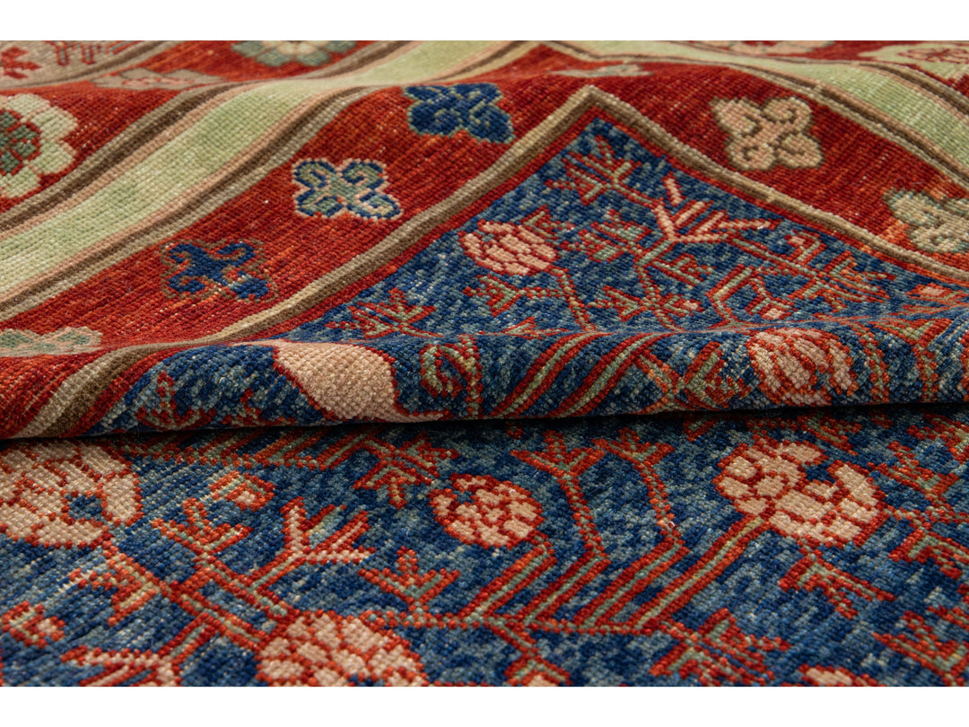 Vintage Khotan Style Tribal Wool Rug 8 X 12