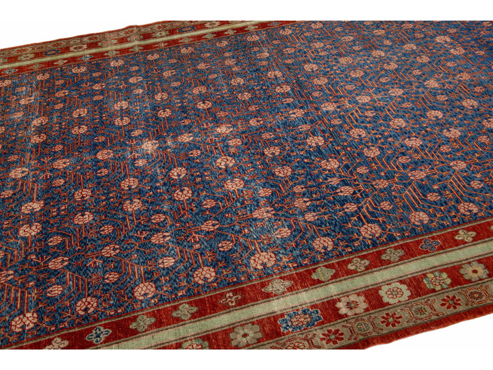 Vintage Khotan Style Tribal Wool Rug 8 X 12