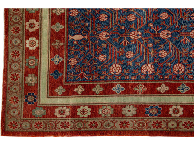 Vintage Khotan Style Tribal Wool Rug 8 X 12