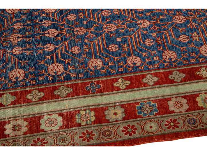 Vintage Khotan Style Tribal Wool Rug 8 X 12