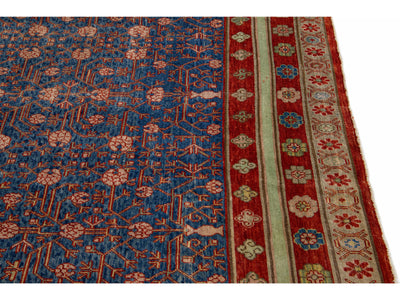 Vintage Khotan Style Tribal Wool Rug 8 X 12