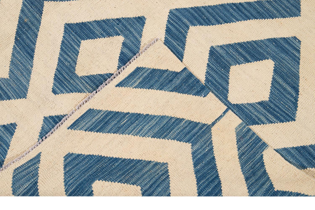 Modern Flatweave Kilim Wool Rug 11 X 12