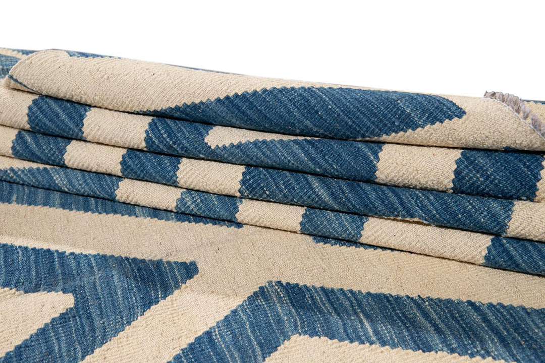 Modern Flatweave Kilim Wool Rug 11 X 12
