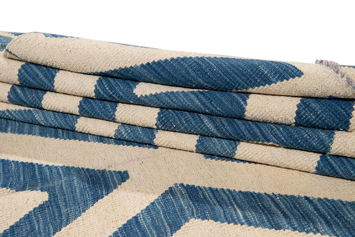 Modern Flatweave Kilim Wool Rug 11 X 12