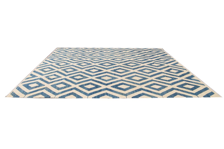 Modern Flatweave Kilim Wool Rug 11 X 12
