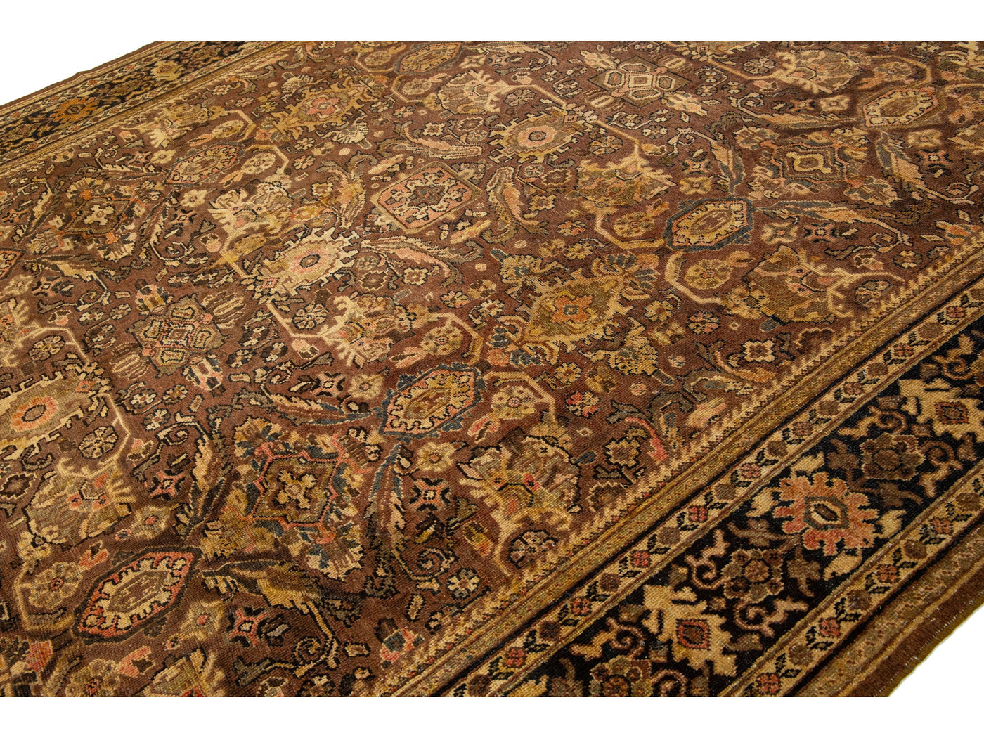 Antique Mahal Wool Rug 9 X 12