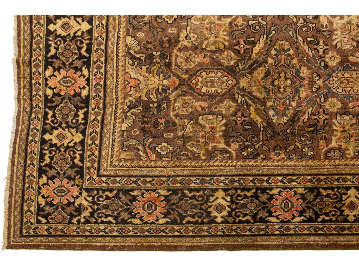 Antique Mahal Wool Rug 9 X 12