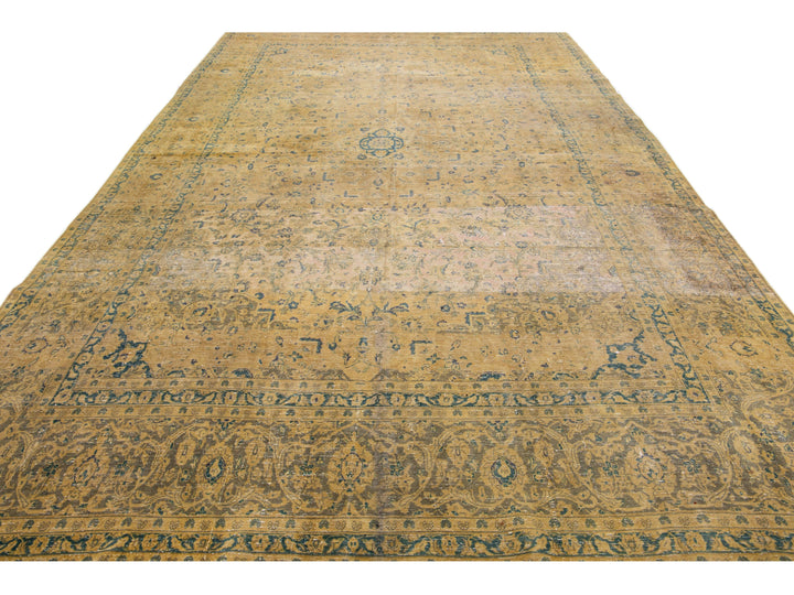 Vintage Tabriz Wool Rug 10 X 16