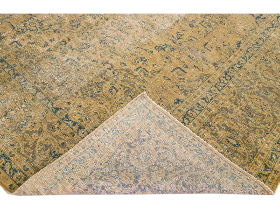 Vintage Tabriz Wool Rug 10 X 16
