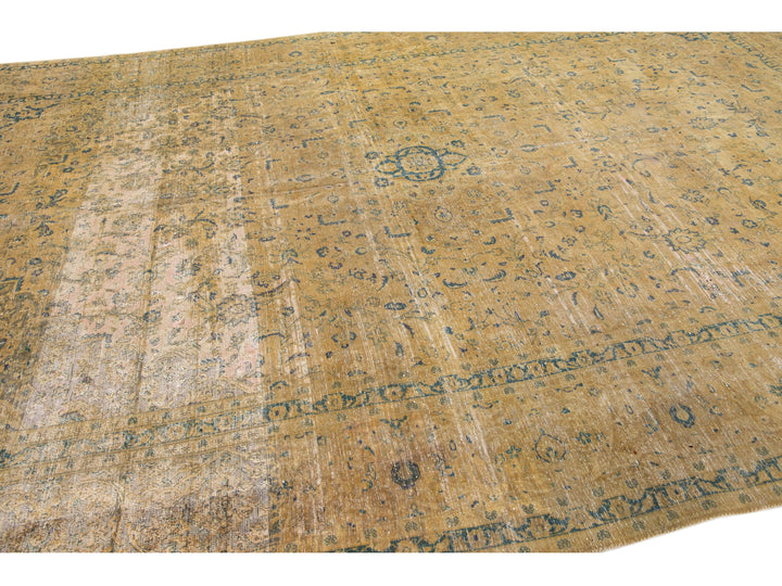 Vintage Tabriz Wool Rug 10 X 16