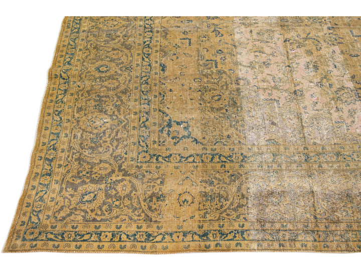 Vintage Tabriz Wool Rug 10 X 16