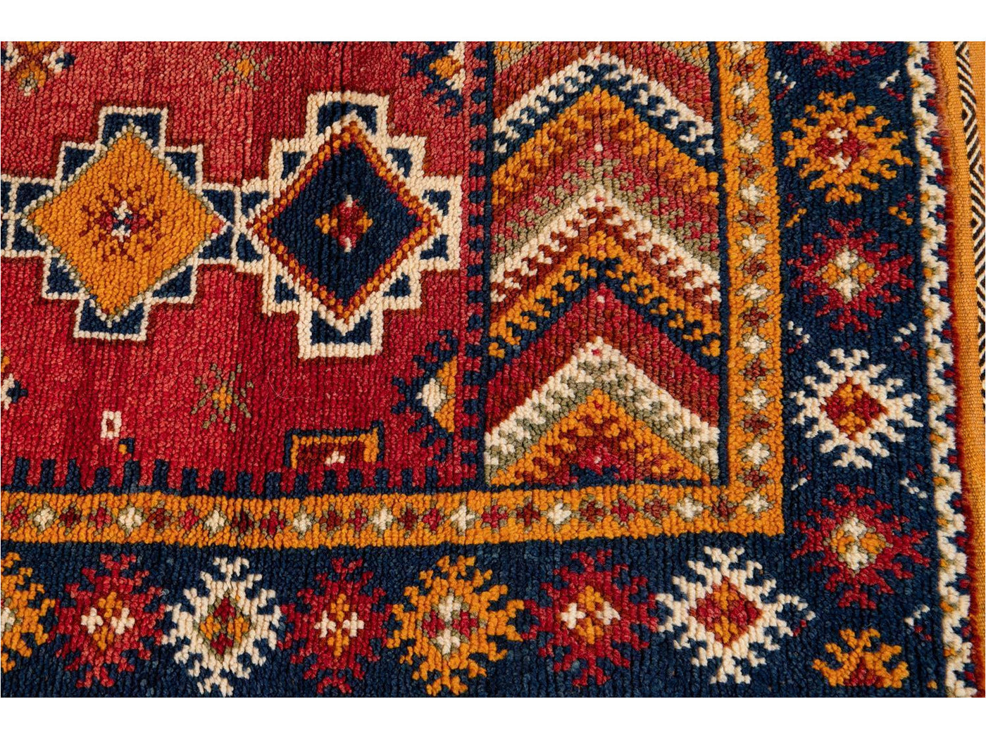 Antique Moroccan Tribal Wool Rug  5 X 8