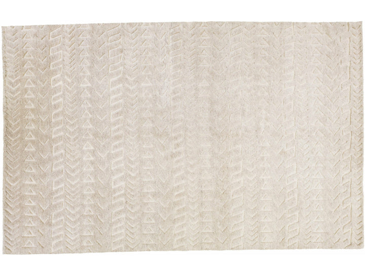 Modern Moroccan Wool Rug 8 X 13