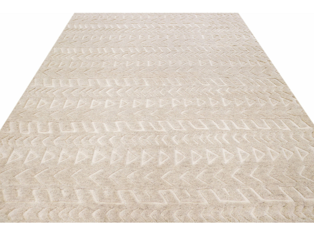 Modern Moroccan Wool Rug 8 X 13