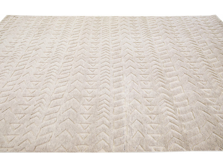 Modern Moroccan Wool Rug 8 X 13
