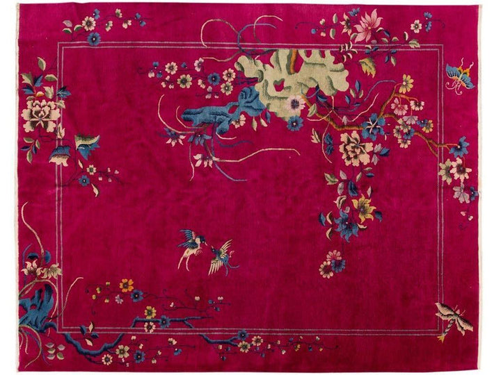 Antique Art Deco Chinese Rug 9 X 12
