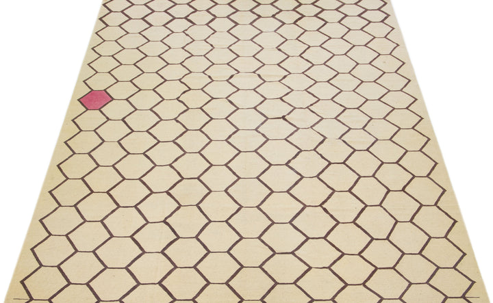 Modern Kilim Wool Rug 10 X 14