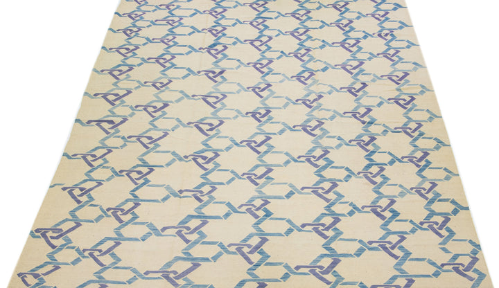 Modern Kilim Wool Rug 10 X 14