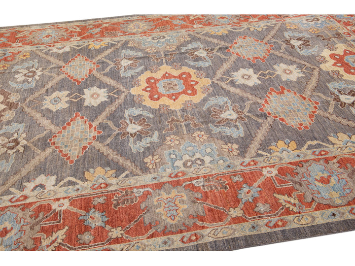 Modern Sultanabad Wool Rug 8 X 12