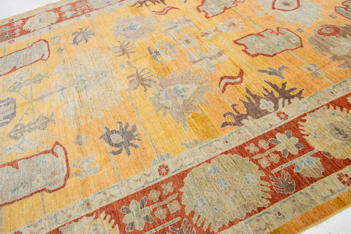 Contemporary Sultanabad Wool Rug 10 X 14