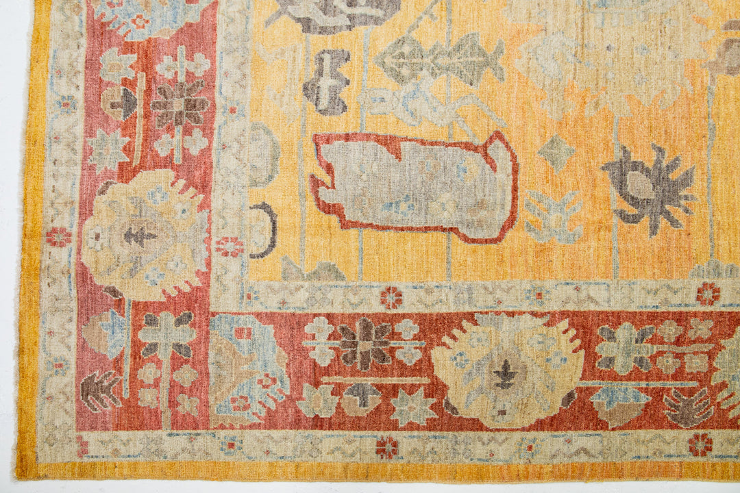 Contemporary Sultanabad Wool Rug 10 X 14