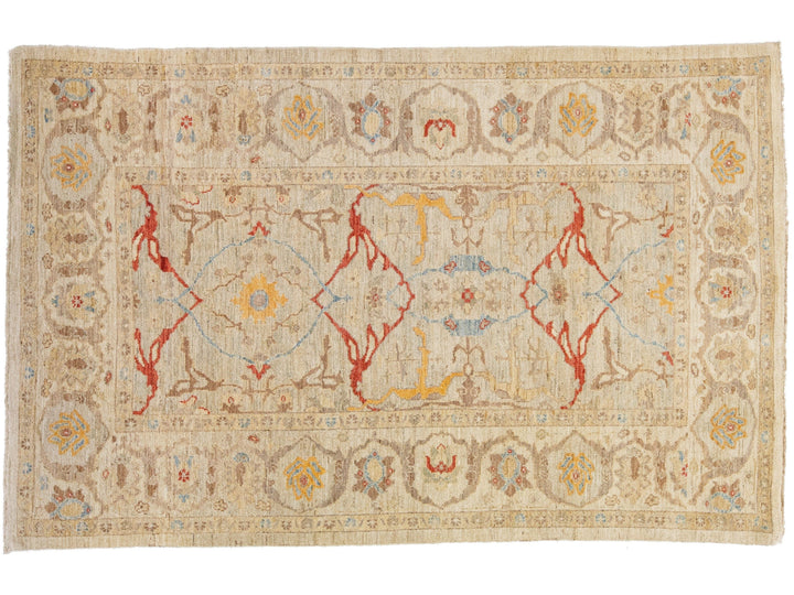 Modern Sultanabad Wool Rug 6 X 10