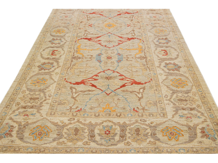 Modern Sultanabad Wool Rug 6 X 10