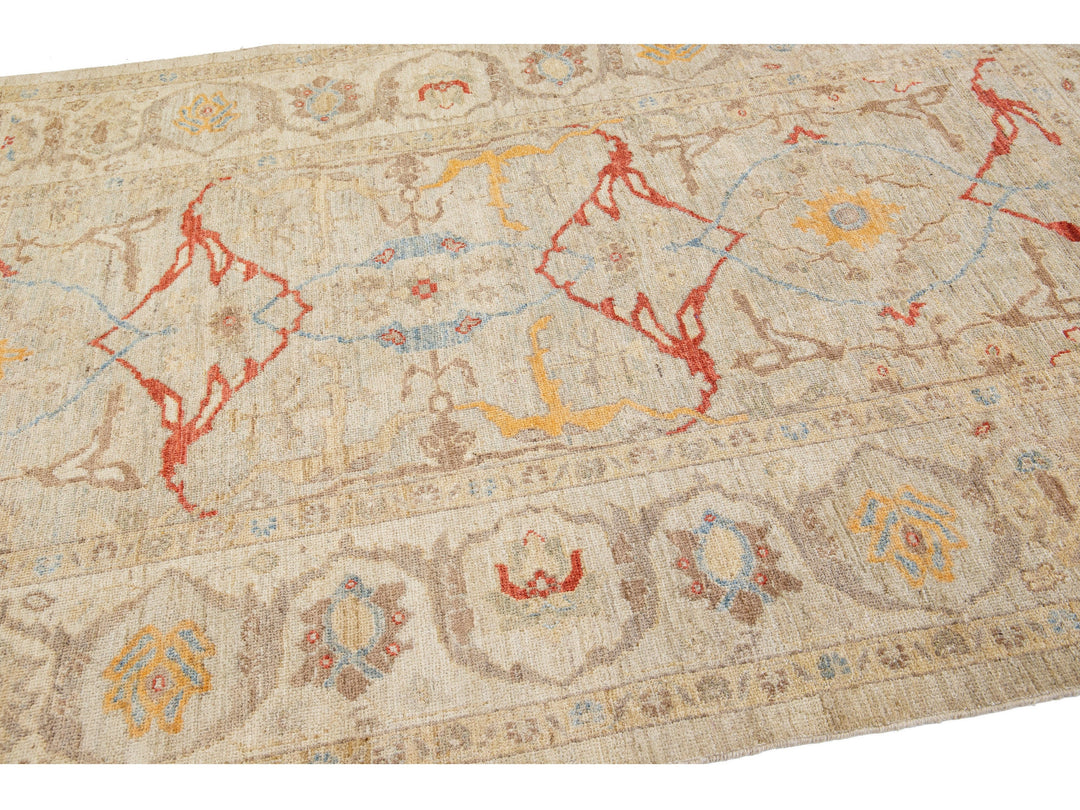 Modern Sultanabad Wool Rug 6 X 10