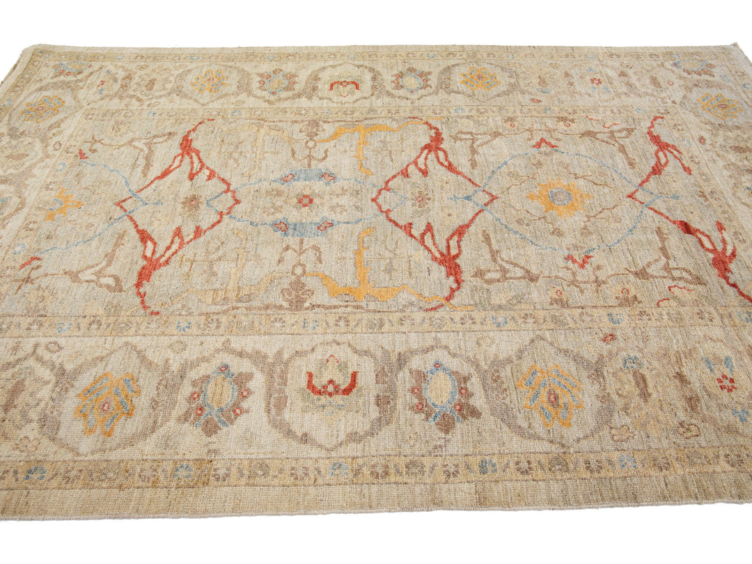 Modern Sultanabad Wool Rug 6 X 10