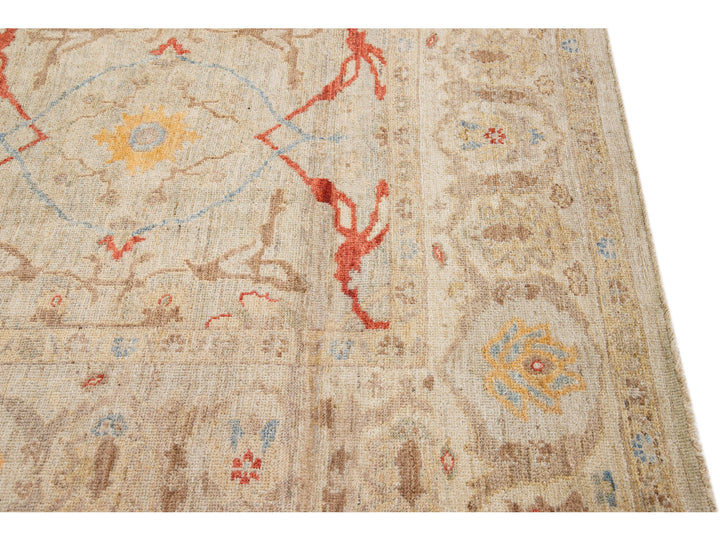Modern Sultanabad Wool Rug 6 X 10