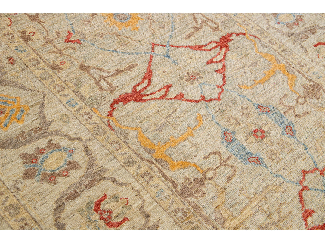 Modern Sultanabad Wool Rug 6 X 10