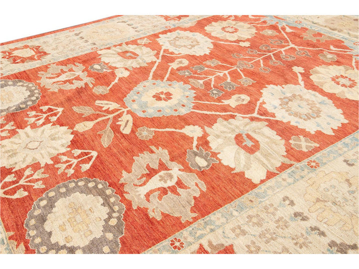 Modern Oversize Sultanabad Wool Rug 12 X 15