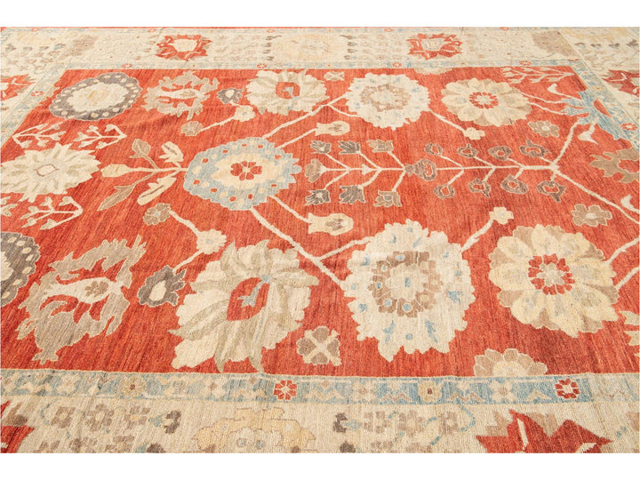 Modern Oversize Sultanabad Wool Rug 12 X 15