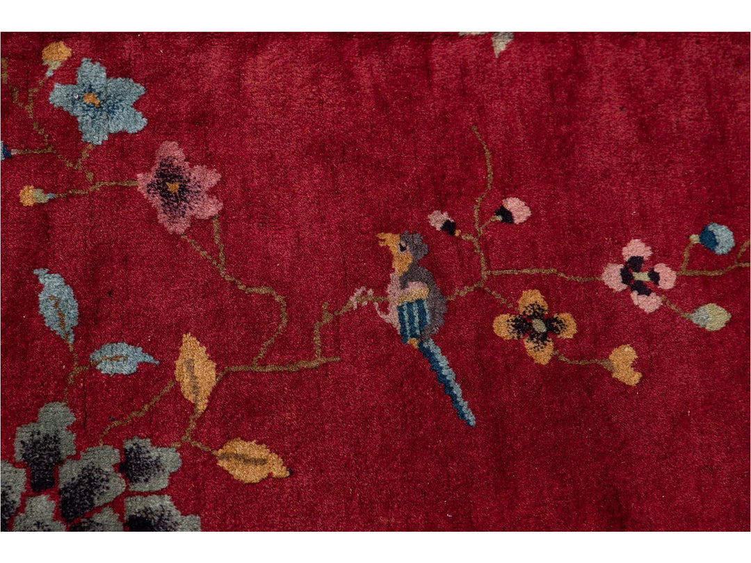 Antique Chinese Art Deco Wool Rug 9 X 12