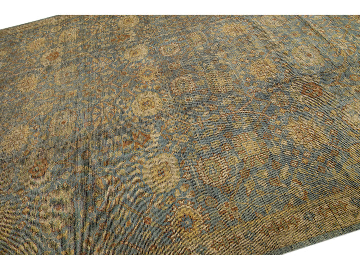 Modern Oushak Wool Rug 10 X 14