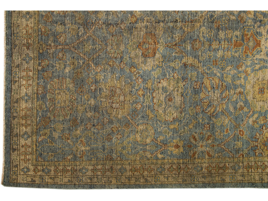 Modern Oushak Wool Rug 10 X 14